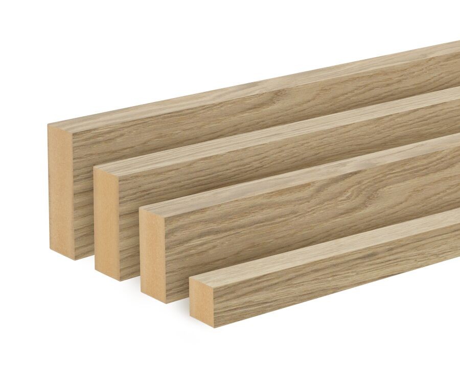 Astrata Slats Oak ongelakt FSC Mix 70% 4 zijden gefineerd